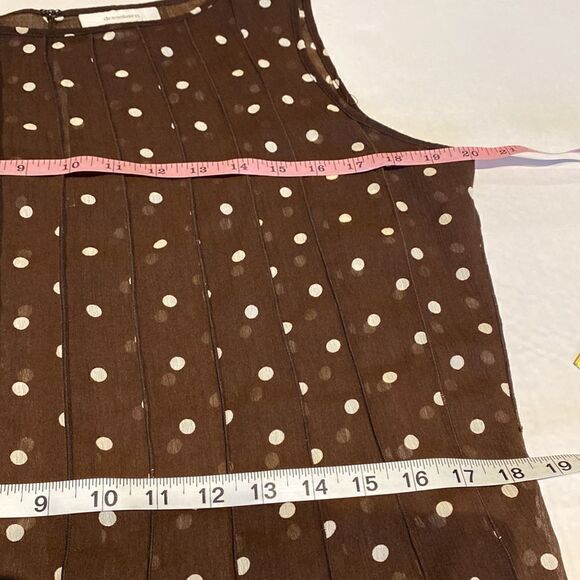 Sheer brown polka dot dress by Dressbarn size 14 - Picture 8 of 9
